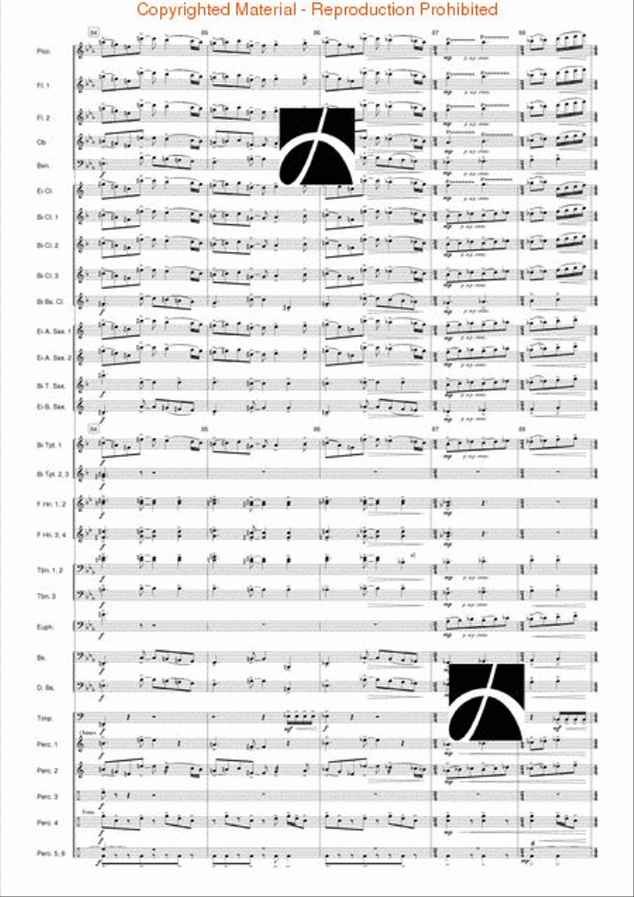 Hymn to the Infinite Sky Concert Band scores gallery preview page 19