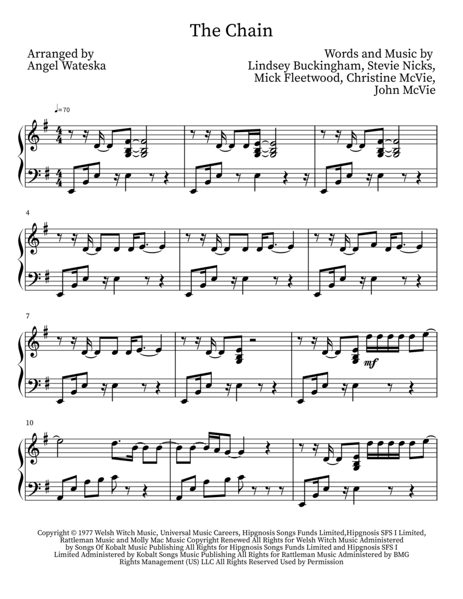 The Chain Celtic Harp scores gallery preview page 1