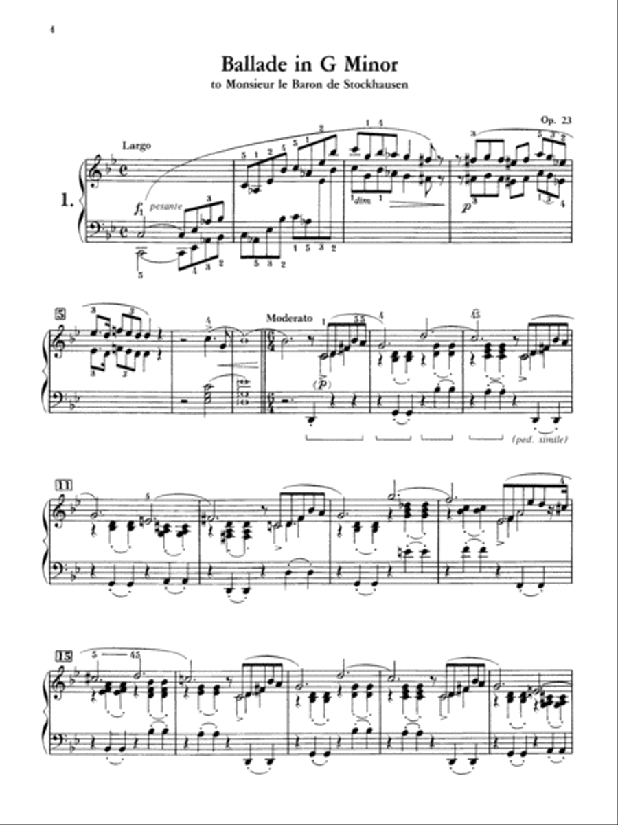 Chopin -- Ballades Piano Solo scores gallery preview page 2