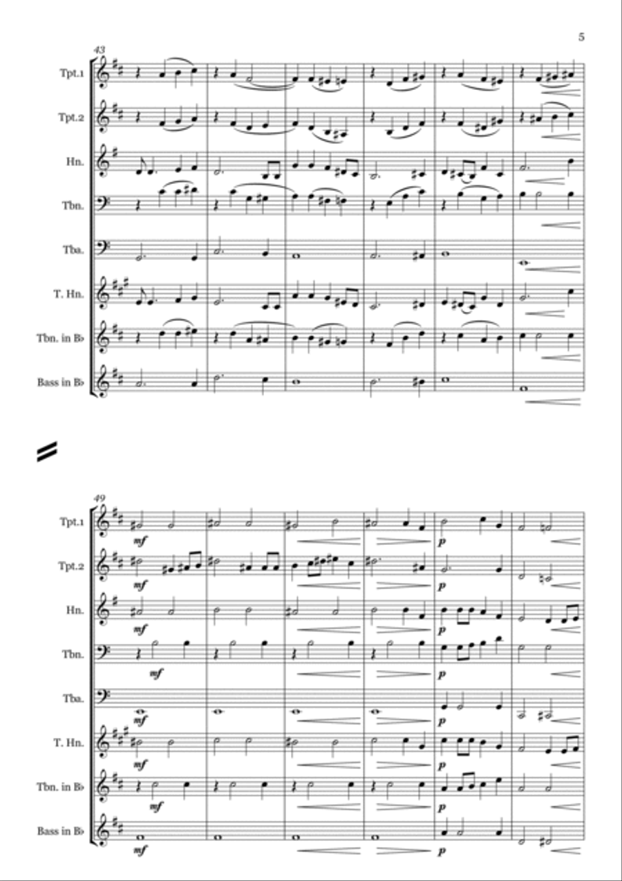 Roses of Picardy Brass Ensemble scores gallery preview page 5