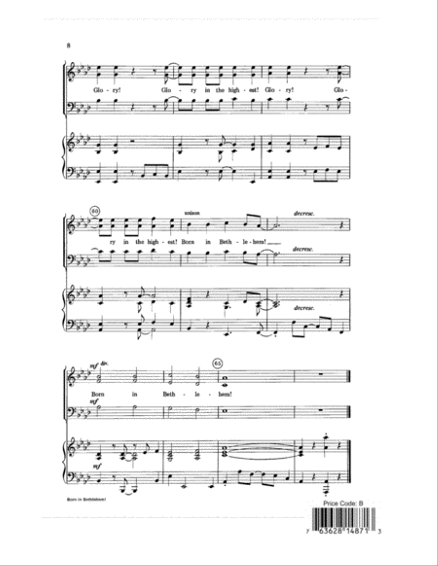Born in Bethlehem! 3-Part scores gallery preview page 8