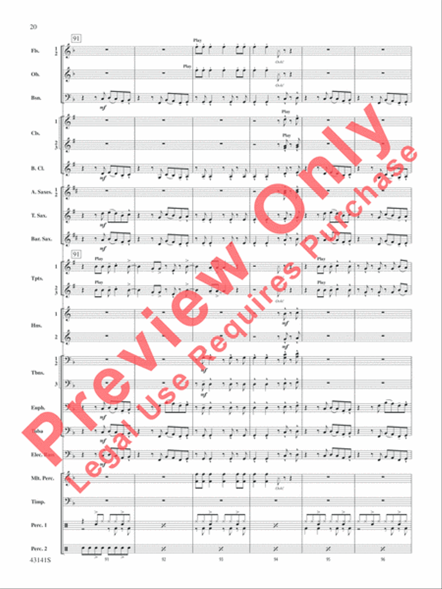 Bruno Mars Greatest Hits Concert Band scores gallery preview page 21