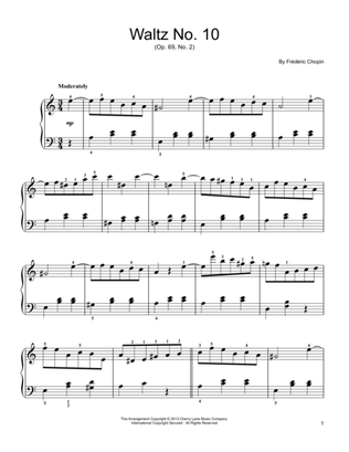 Book cover for Waltz No. 10, Op. 69, No. 2