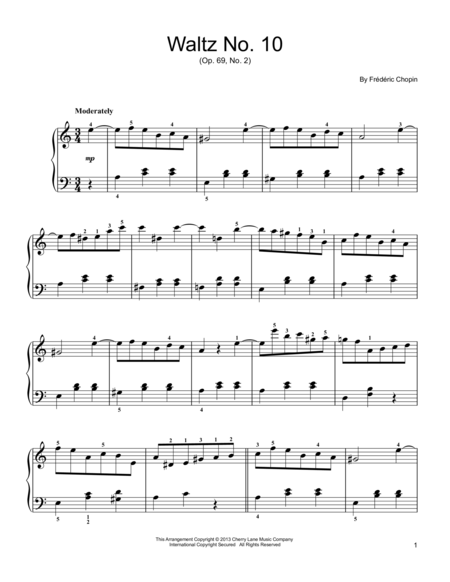 Waltz No. 10, Op. 69, No. 2