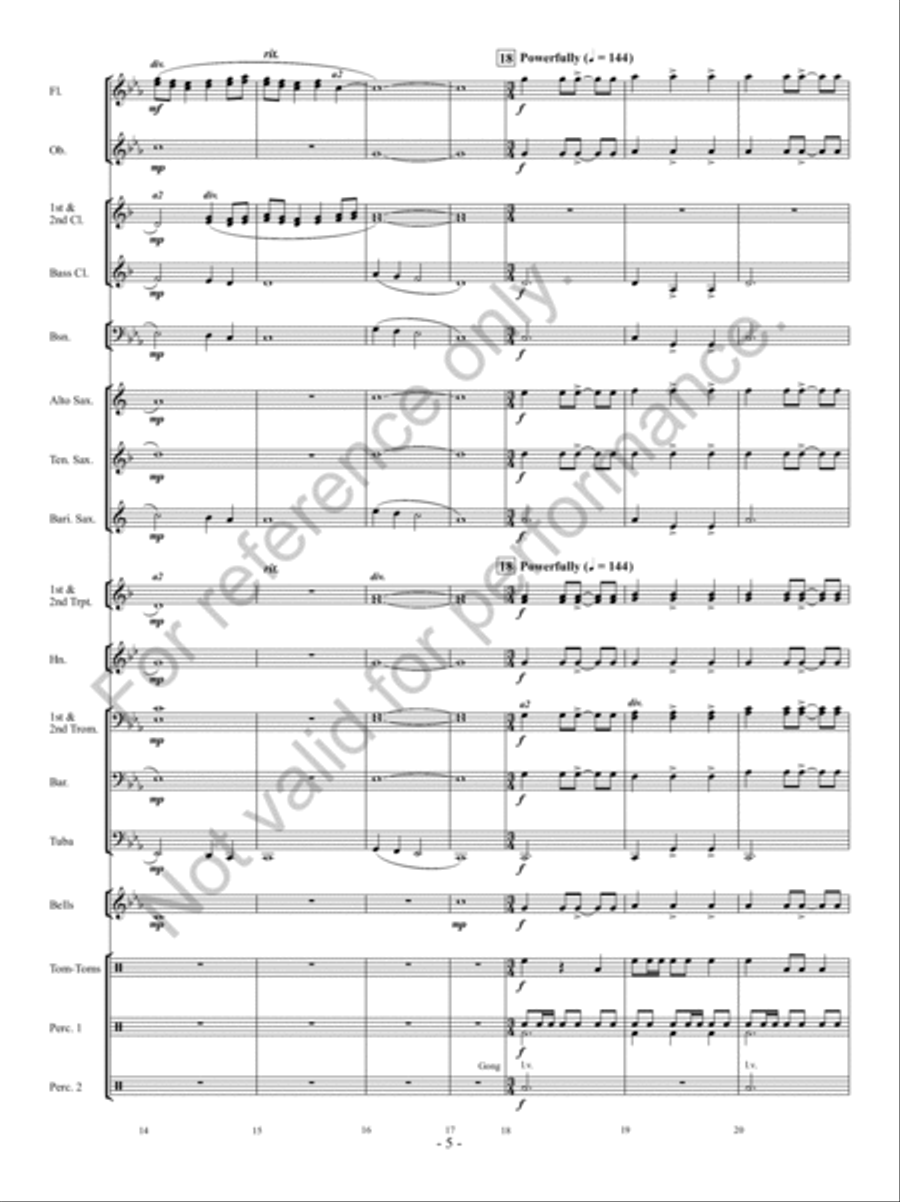 Mask Of The Avenger Concert Band scores gallery preview page 4