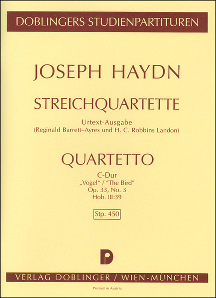 Streichquartett C-Dur op. 33 / 3