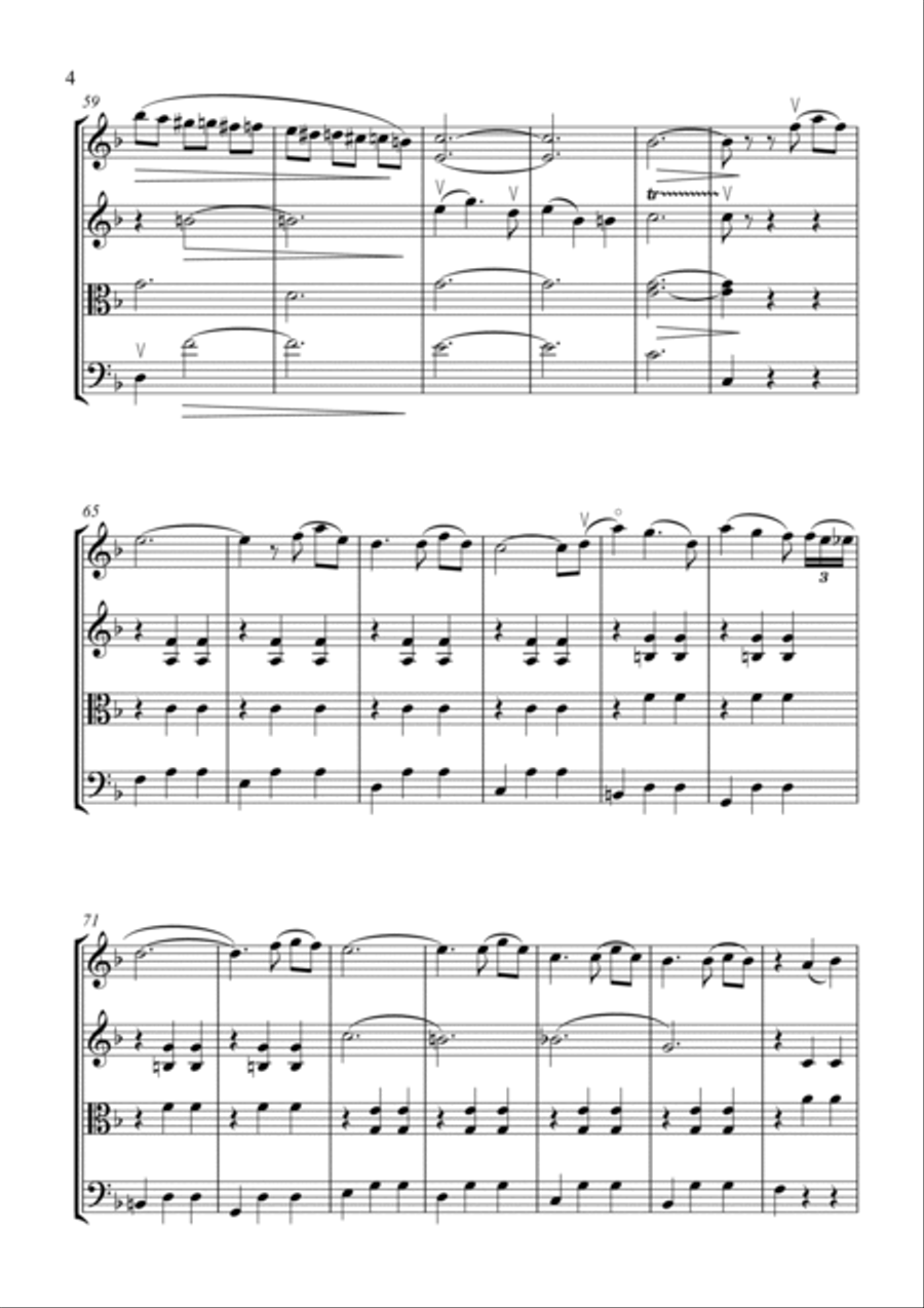 Married Life String Quartet scores gallery preview page 4