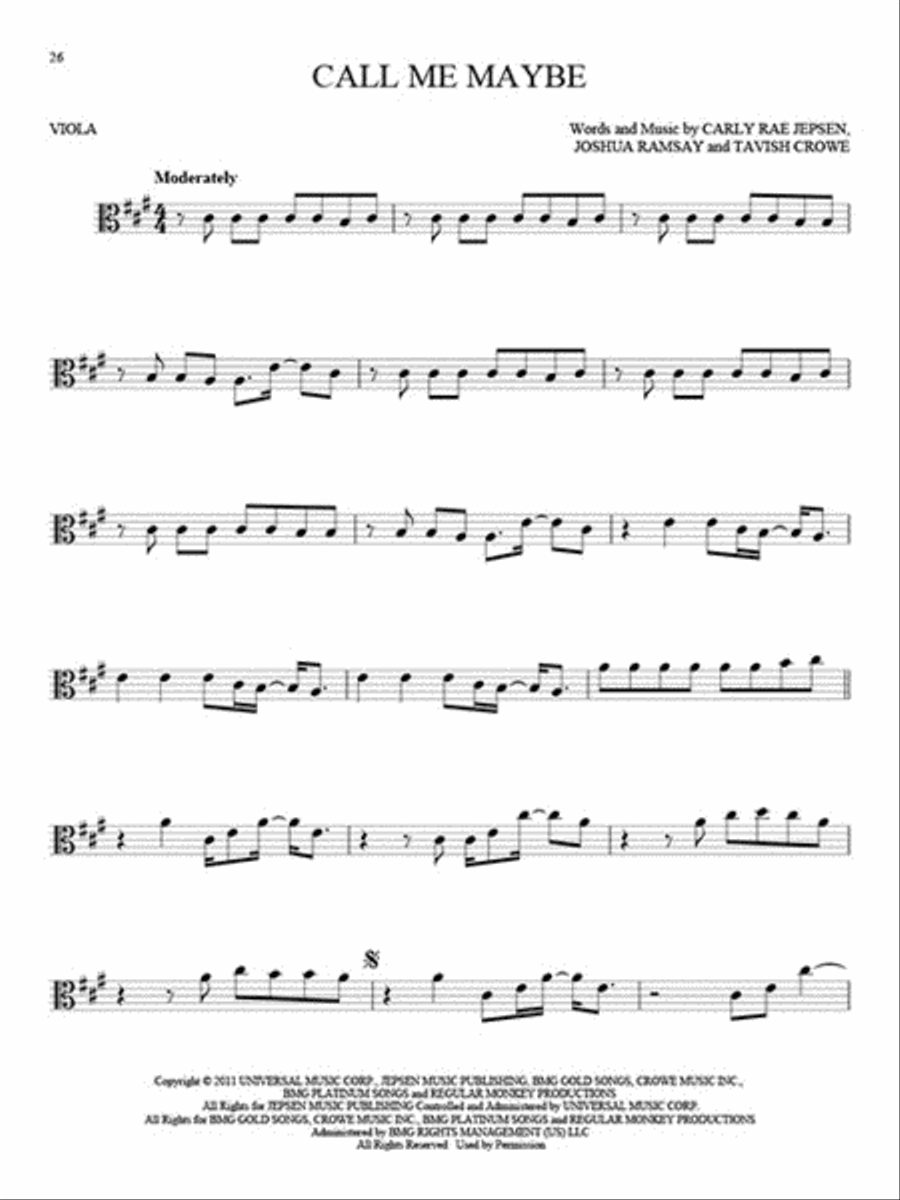101 Hit Songs Viola Solo scores gallery preview page 3
