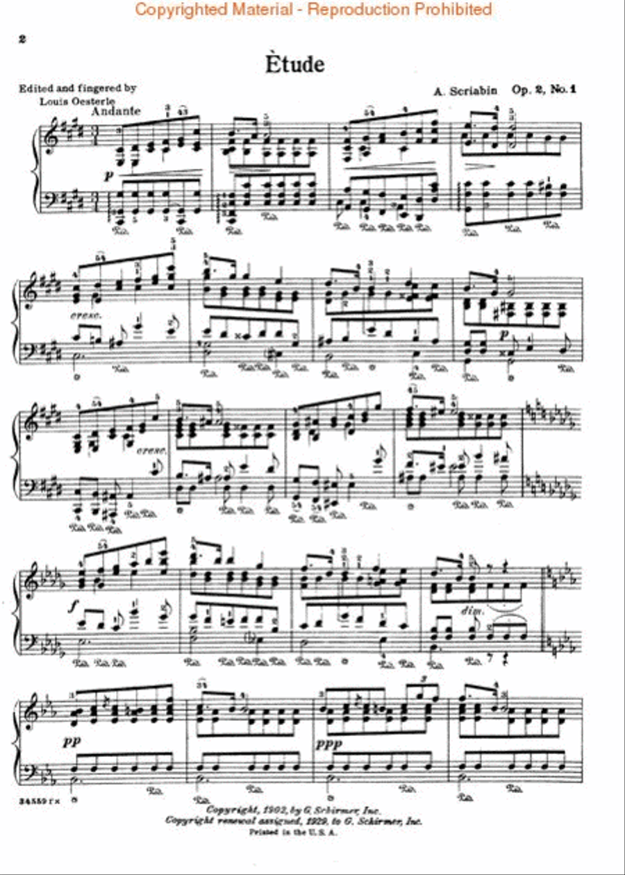 Etude in C# Minor, Op. 2, No. 1 Piano Method scores gallery preview page 2