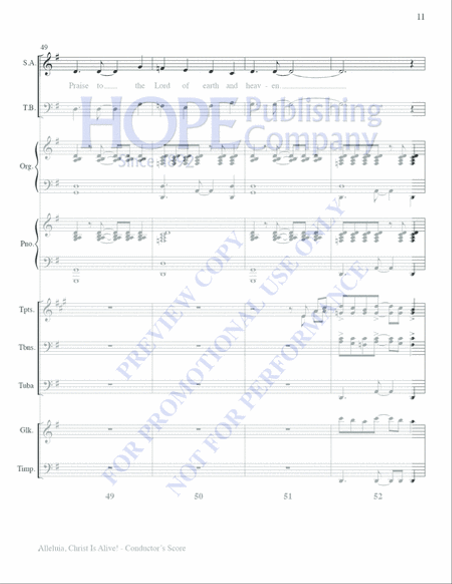 Alleluia, Christ Is Alive! Choir scores gallery preview page 13