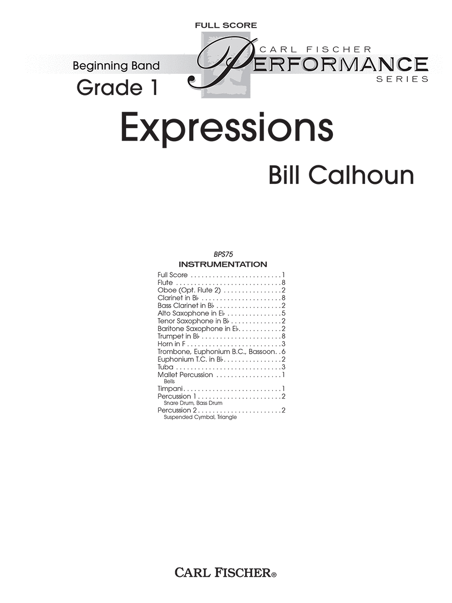 Expressions Concert Band scores gallery preview page 1
