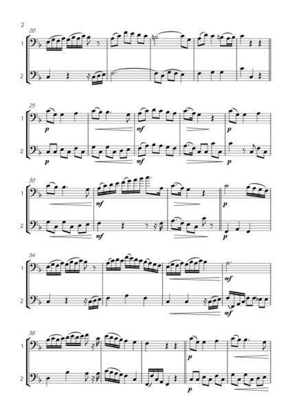 Mozart K. 487 No. 3 - trombone duet / euphonium duet image number null