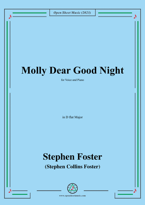 Book cover for S. Foster-Molly Dear Good Night,in D flat Major