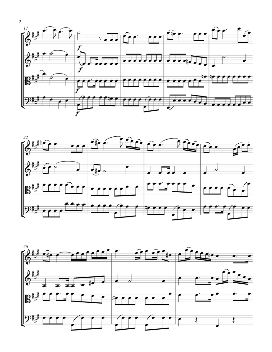 For String Quartet and Piano: Mozart's 23rd Piano Concerto, K. 488 - 1st Movement Chamber Orchestra scores gallery preview page 2