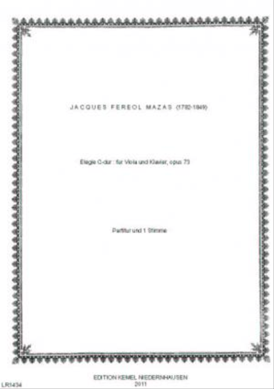 Elegie C-dur Piano Accompaniment scores gallery preview page 1