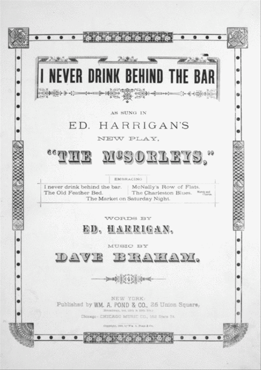 I Never Drink Behind The Bar Voice scores gallery preview page 1