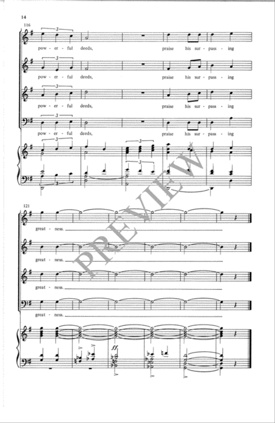 Praise God! Praise God! 4-Part scores gallery preview page 15
