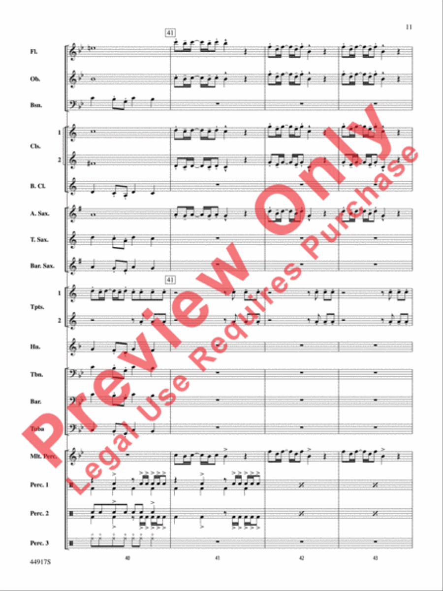 Uptown Funk Concert Band scores gallery preview page 12