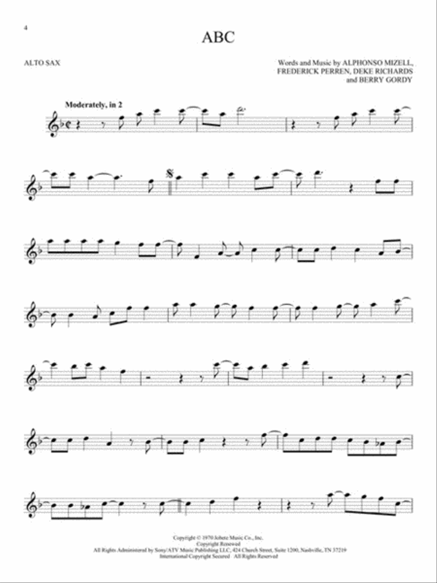 101 Popular Songs Alto Saxophone scores gallery preview page 4