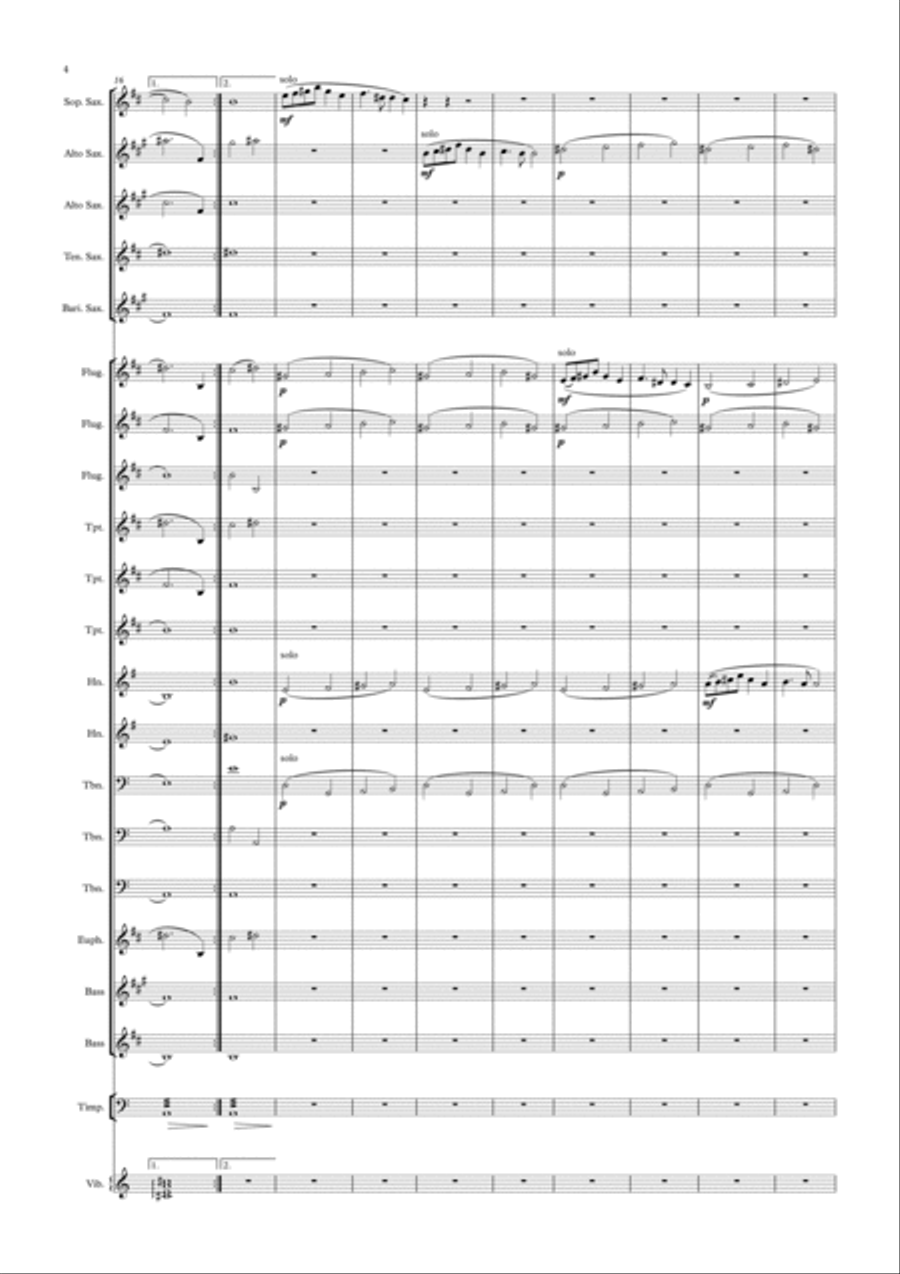 Riposa in pace for fanfare by Jannes Jacobs Marching Band scores gallery preview page 4