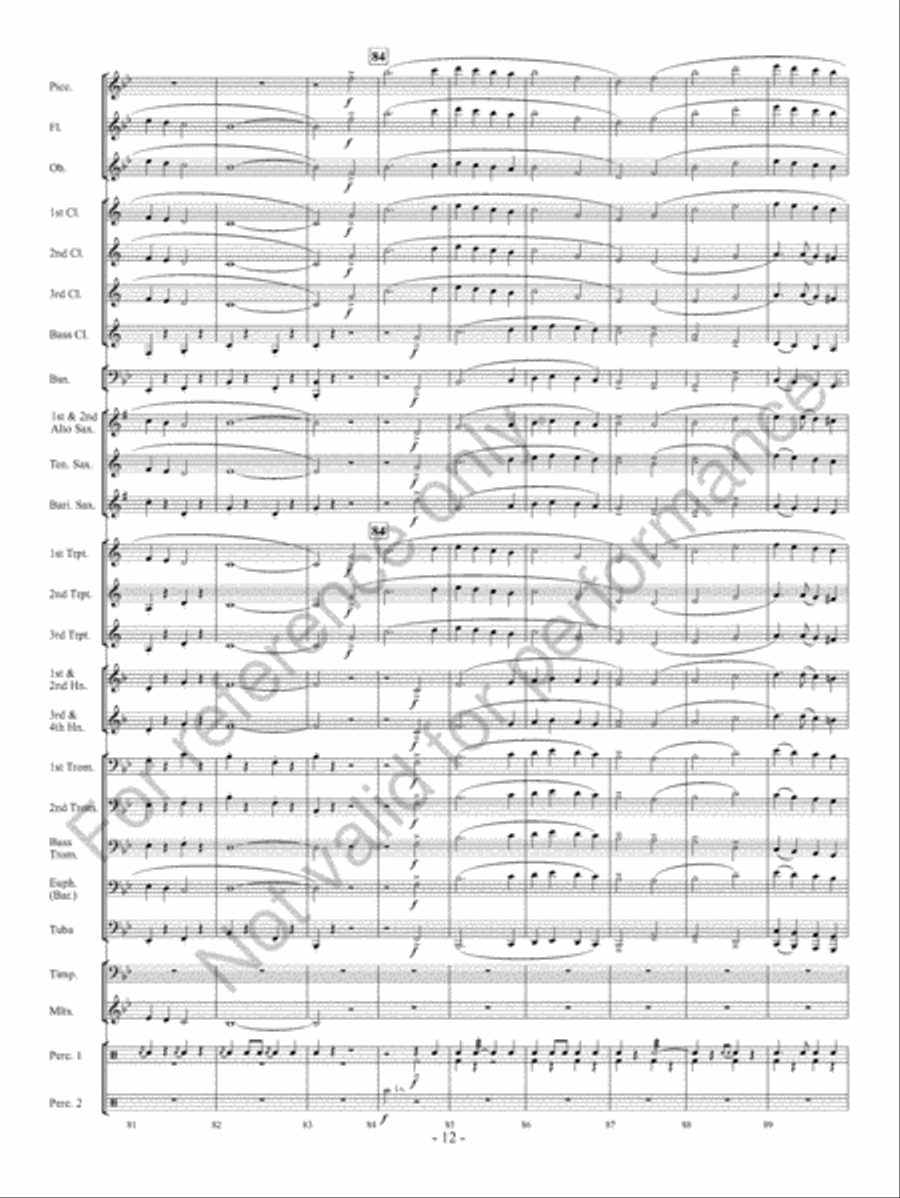 Yorkshire Folk Song Suite Concert Band scores gallery preview page 13
