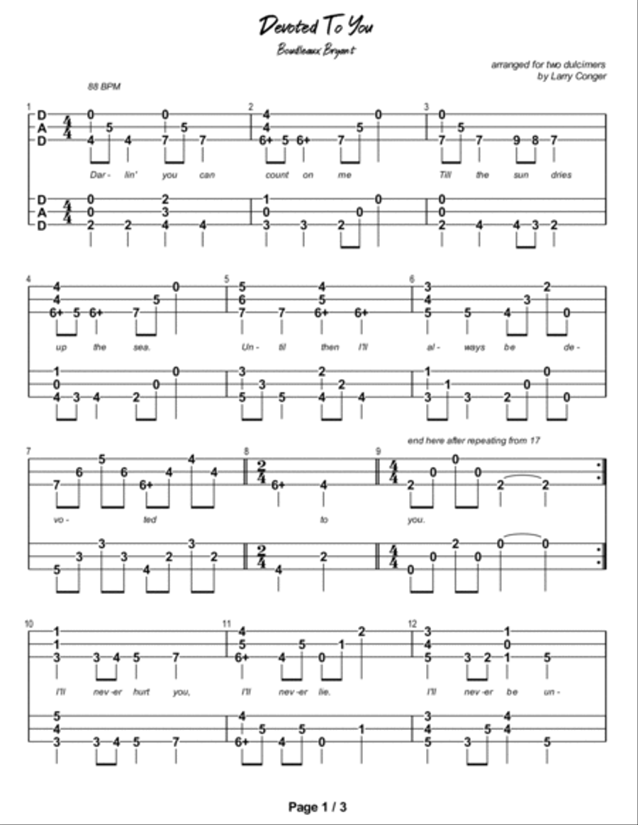 Devoted To You Set of Parts scores gallery preview page 2