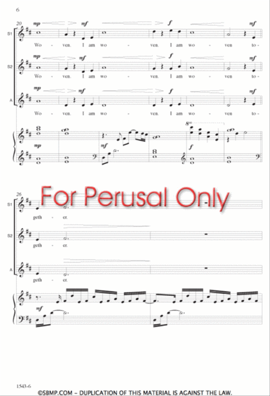 I Am Woven - SSA Octavo SSA scores gallery preview page 5