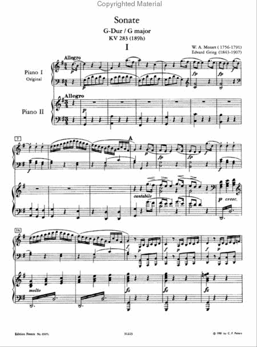 Sonata, K 283 in G Major - Piano Duet Piano Duet scores gallery preview page 2