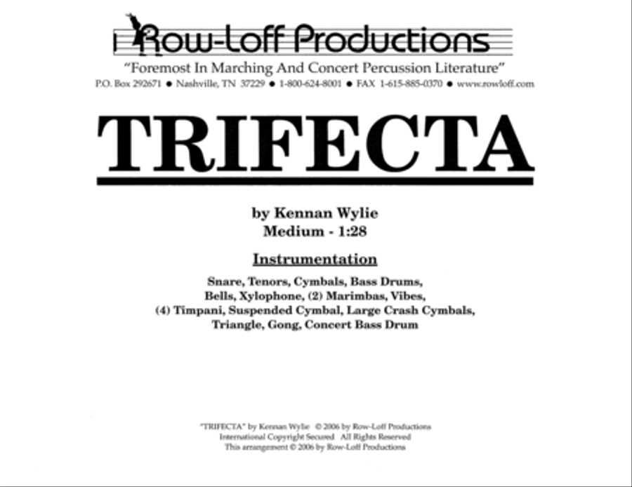 Trifecta w/Tutor Tracks Trifecta w/Tutor Tracks Percussion Ensemble scores gallery preview page 2