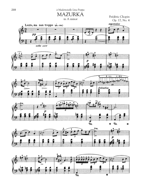 Mazurka in A minor, Op. 17, No. 4