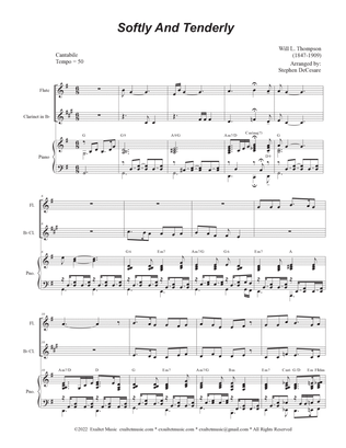 Softly And Tenderly (Duet for Flute and Bb-Clarinet)
