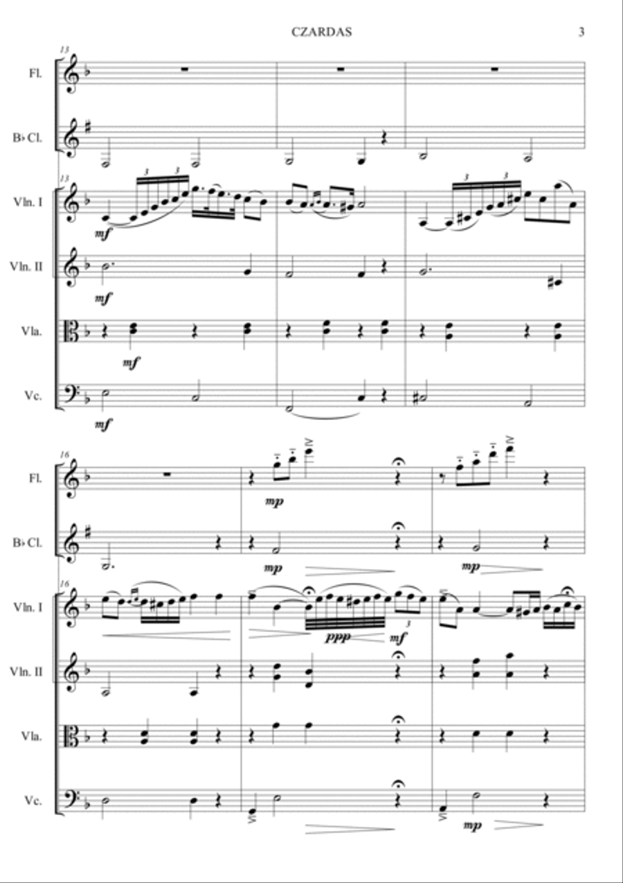 Czardas Czardas Orchestra scores gallery preview page 3