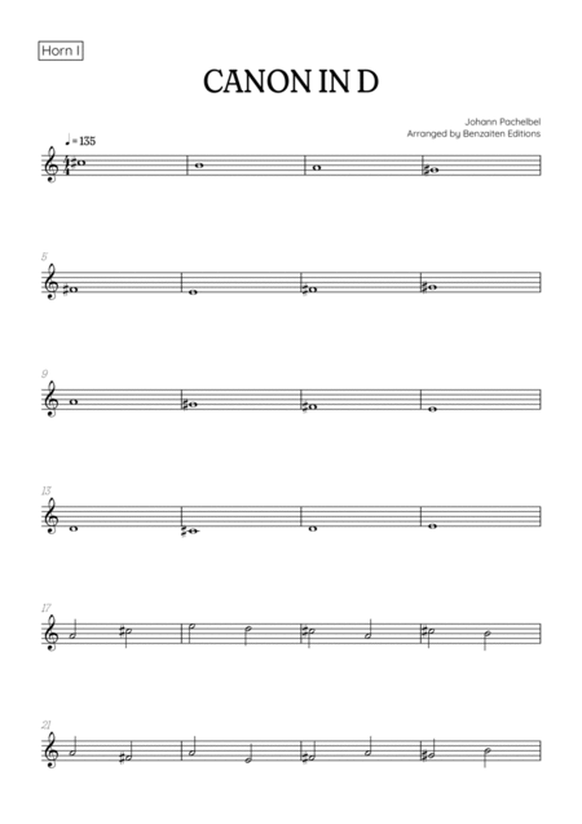 Pachelbel Canon in D • french horn duet sheet music image number null