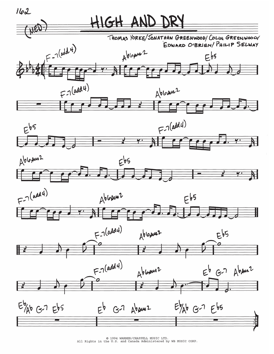 High And Dry Piano scores gallery preview page 1