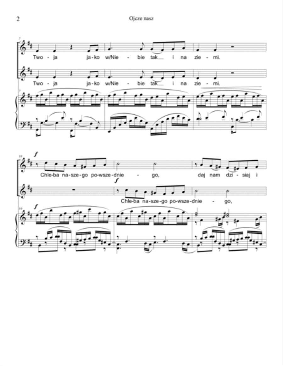 Ojcze nasz 2-Part scores gallery preview page 2