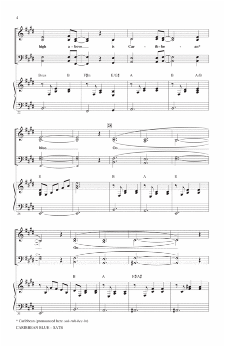 Caribbean Blue 4-Part scores gallery preview page 3