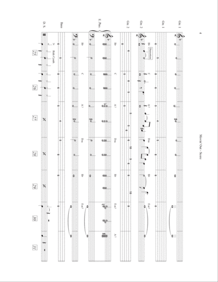 Movin' Out (anthony's Song) Jazz Ensemble scores gallery preview page 4