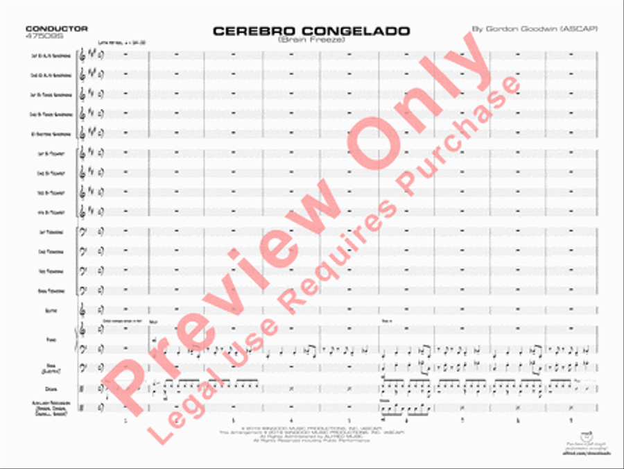 Cerebro Congelado Jazz Ensemble scores gallery preview page 4