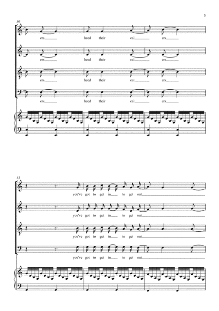 The Carpet Crawlers 4-Part scores gallery preview page 5
