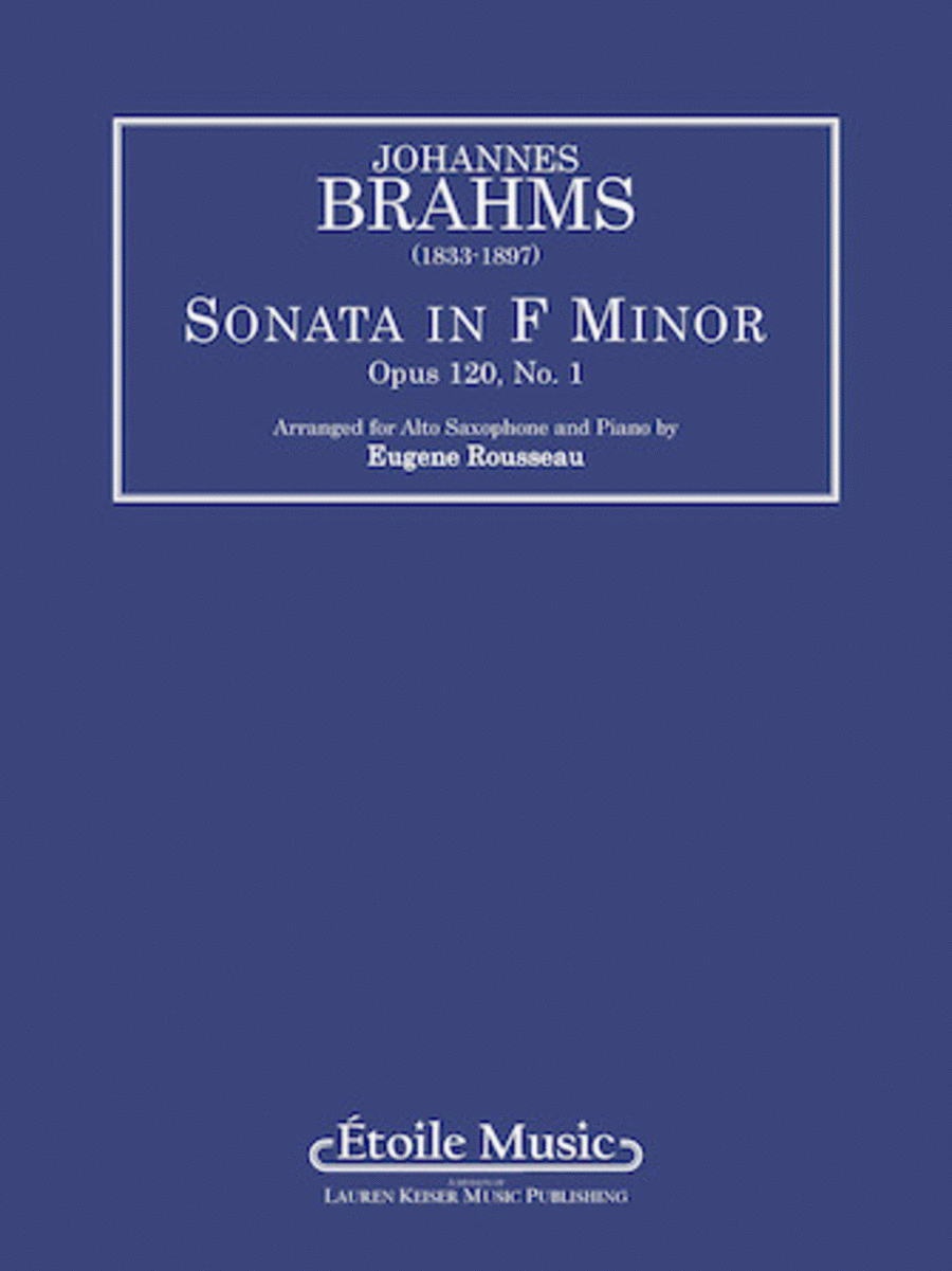 Sonata Op. 120 No. 1 in F minor Alto Saxophone scores gallery preview page 1