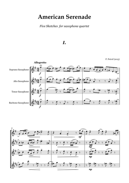 American Serenade - for saxophone quartet image number null