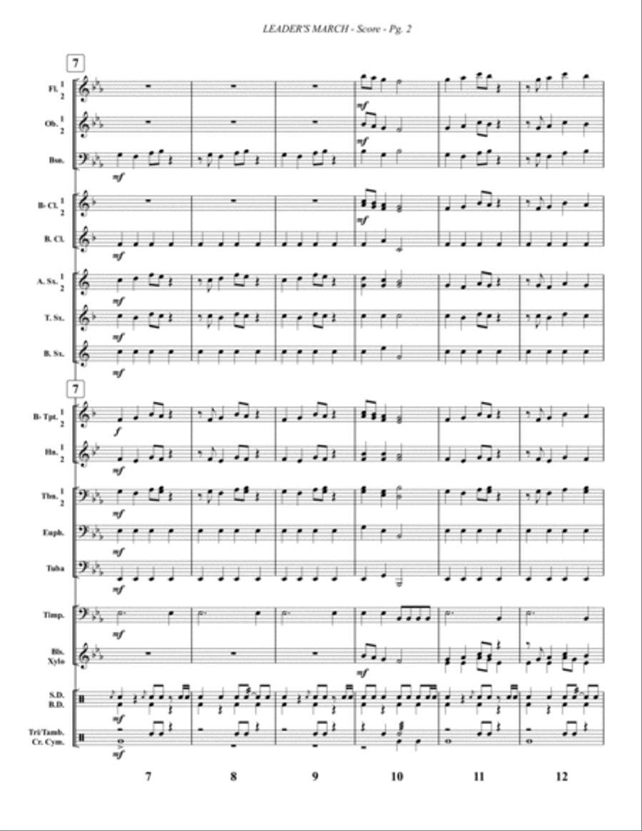 Leader's March Concert Band scores gallery preview page 4