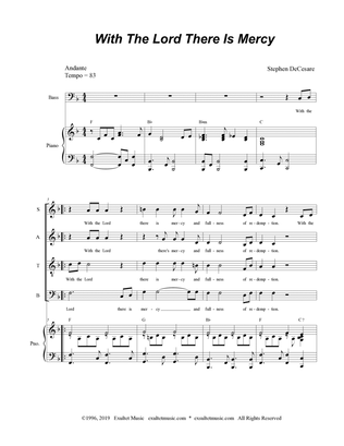 With The Lord There Is Mercy (for SATB)