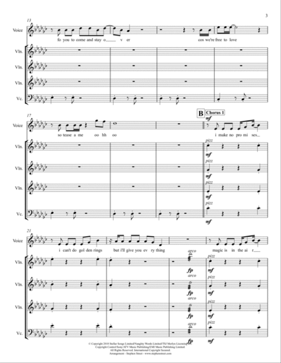 Promises Promises String Quartet scores gallery preview page 3