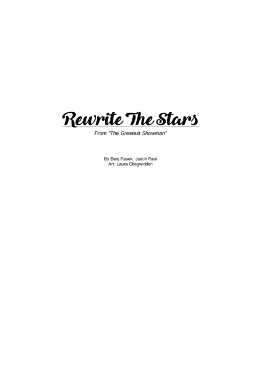 Rewrite The Stars String Quartet scores gallery preview page 1