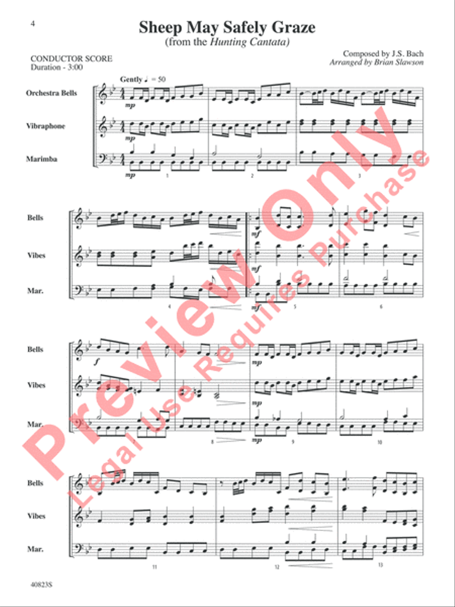 Classic Mallet Trios -- Bach Small Ensemble scores gallery preview page 5