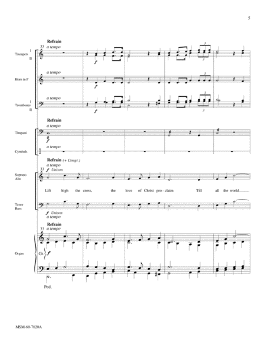 Lift High the Cross Choir scores gallery preview page 6