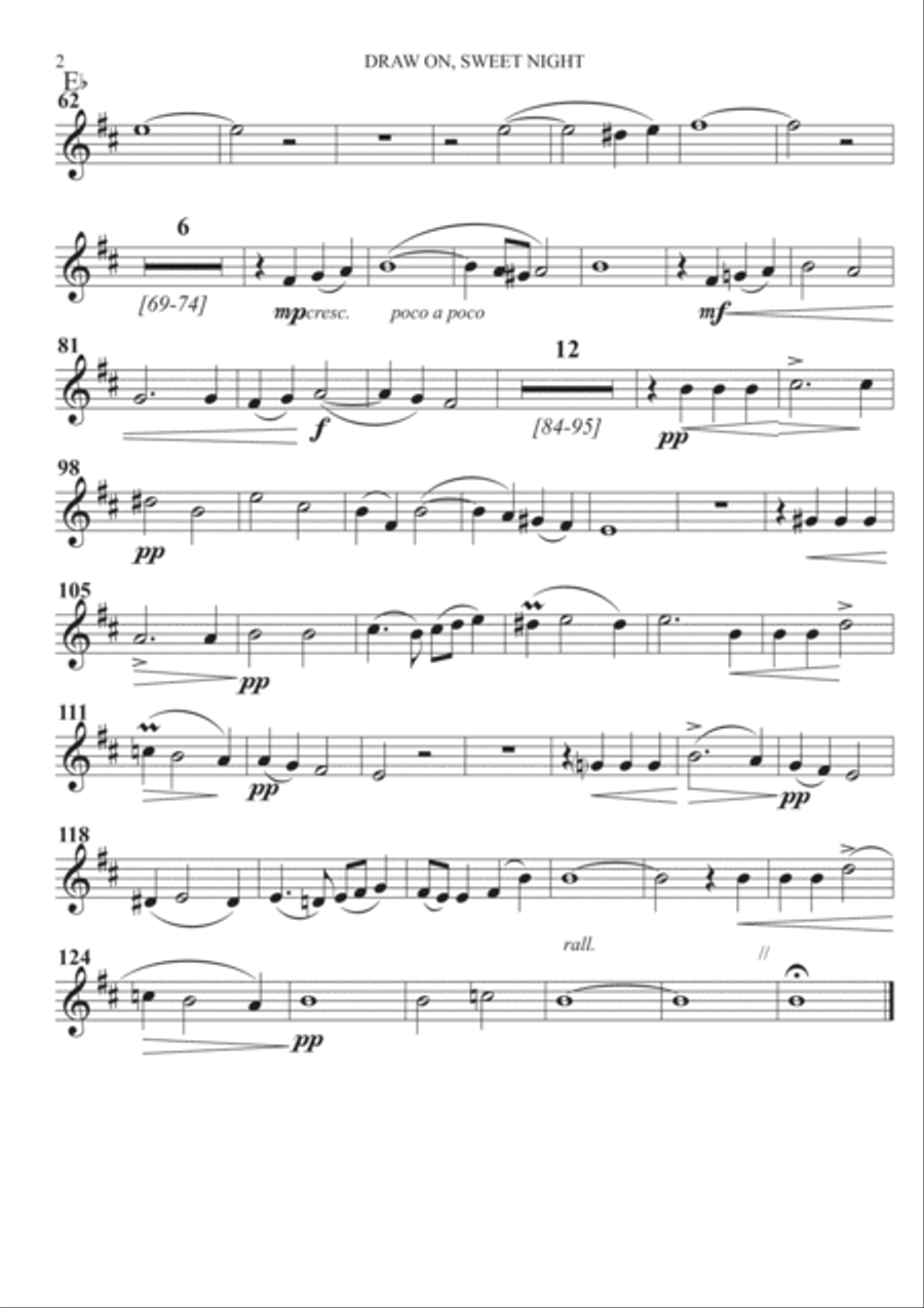 DRAW ON, SWEET NIGHT for Clarinet Choir Clarinet Choir scores gallery preview page 4