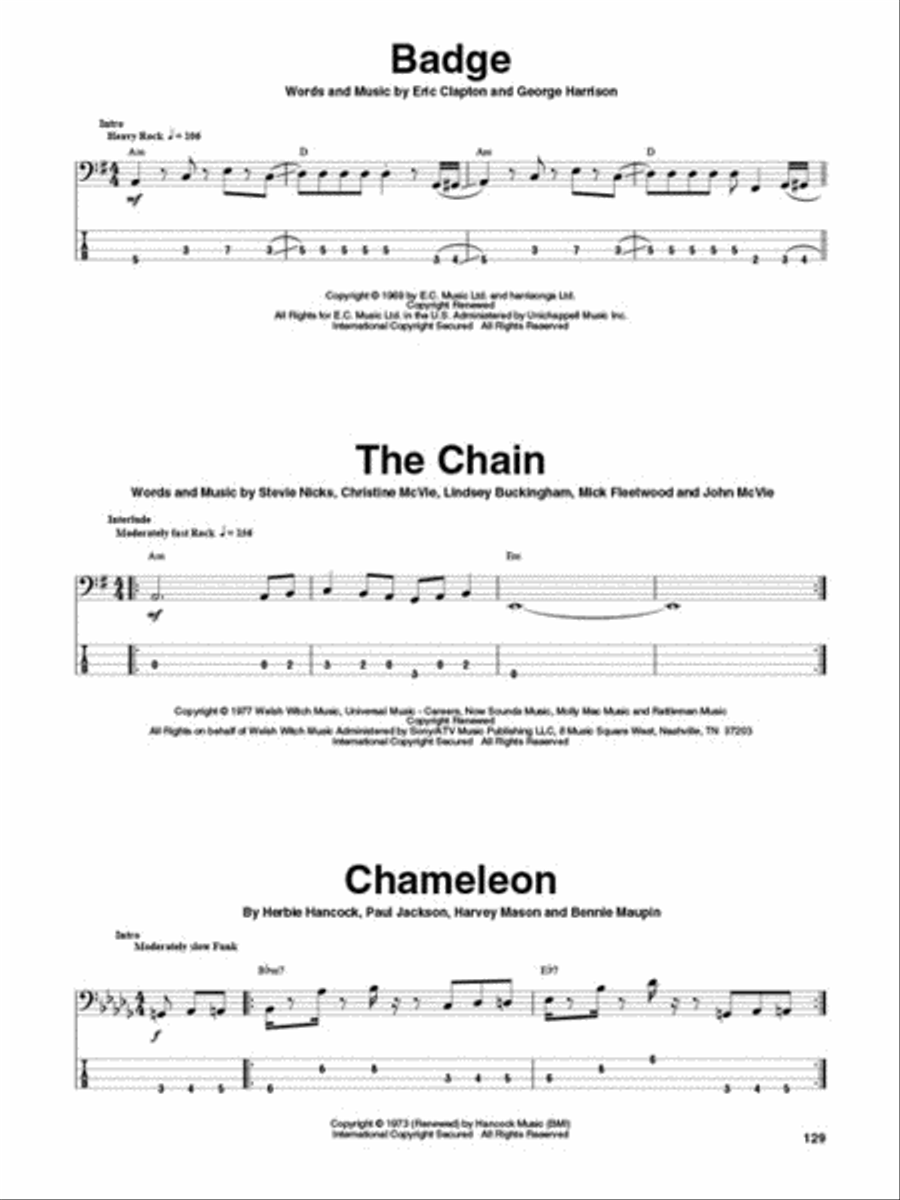 The Ultimate Bass Songbook Electric Guitar scores gallery preview page 5