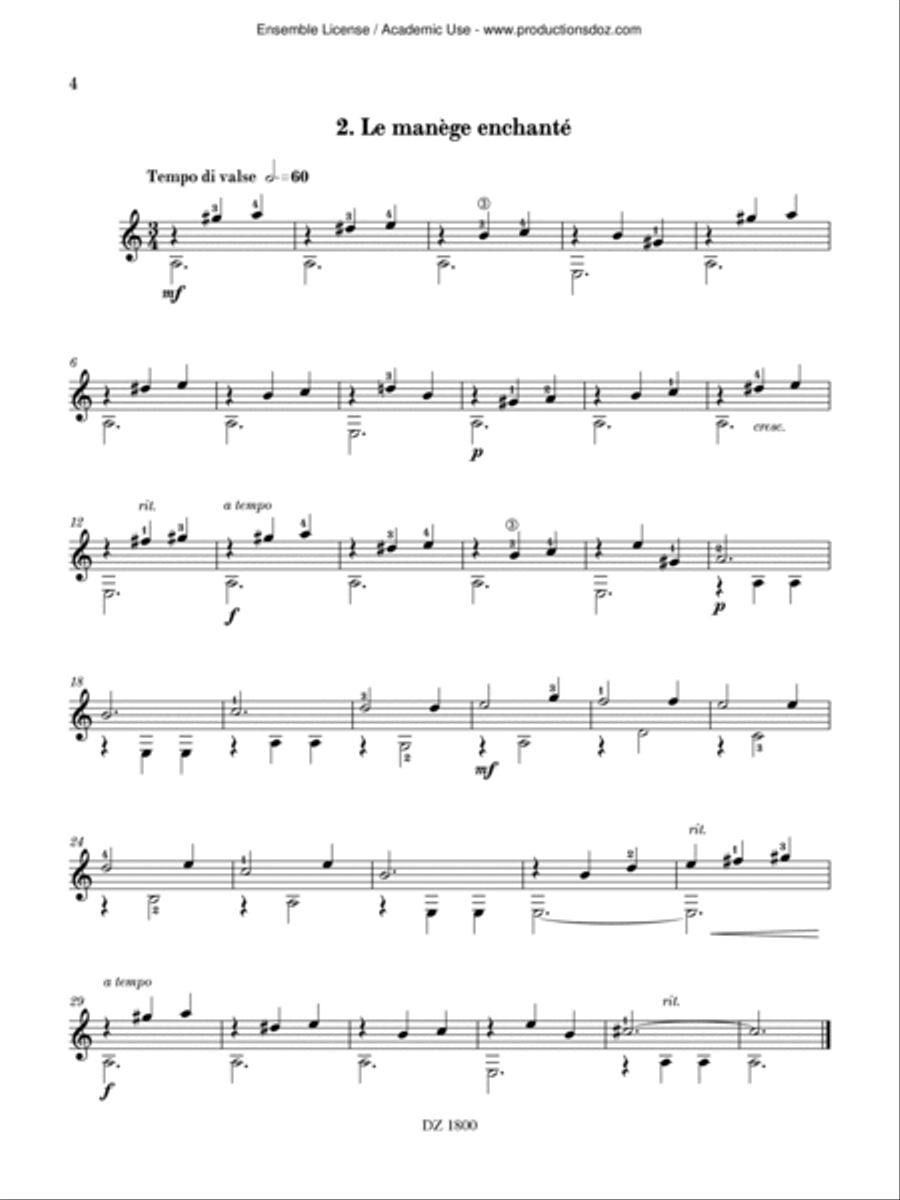 Images enfantines Classical Guitar scores gallery preview page 4